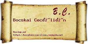 Bocskai Cecílián névjegykártya